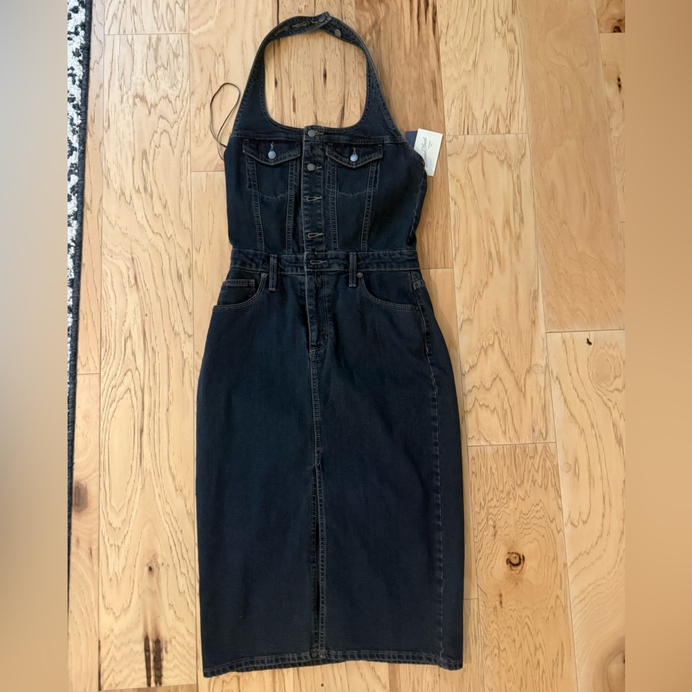 Dark Denim Halter Dress